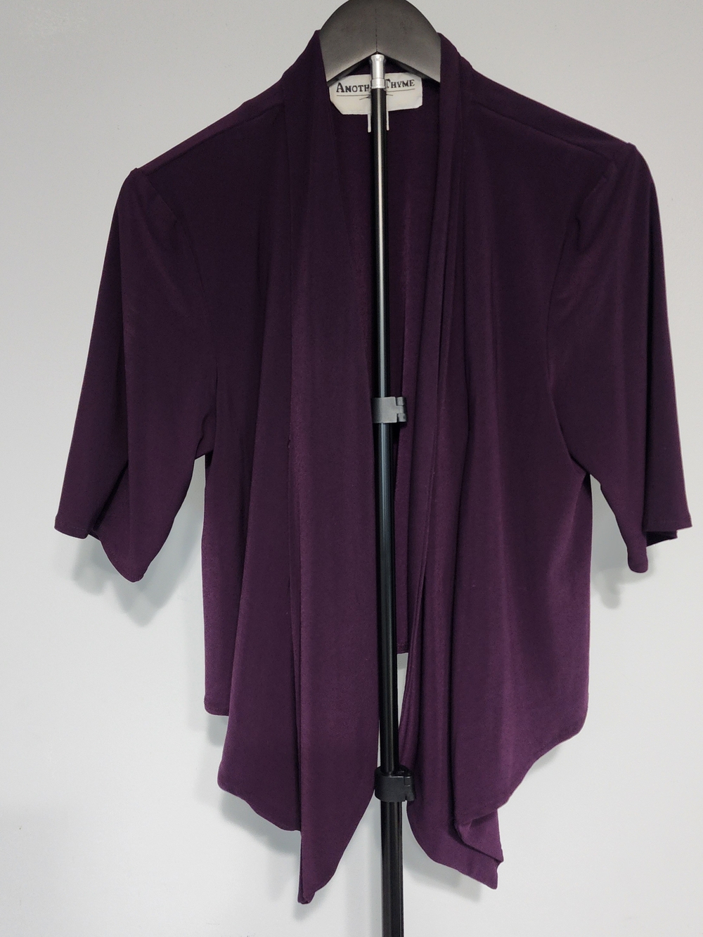 Vintage Women's Deep Purple Draped Front Shurg Size 10